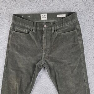 Flint and Tinder Pants Mens 29x30 (28x29) Green Corduroy Straight Leg Slim Fit